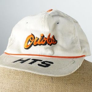 vintage corduroy baltimore orioles snapback hat